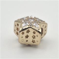 Pandora SHINE MET ALE Gold Plated Celestial Star Clear CZ Charm 768466C01